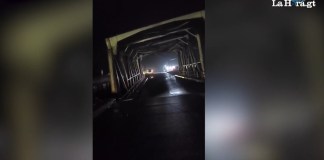 Colapsa puente Brisas del Moca en Chicacao, Suchitepéquez