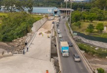 Trabajos de Covial realizados en el Puente Tubac que conecta a Villa Nueva y San Miguel Petapa