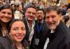 Gerardo Fernández Noroña, del partido mexicano, Morena, y diputados promotores del partido Raíces durante el Congreso CDMX 2025.