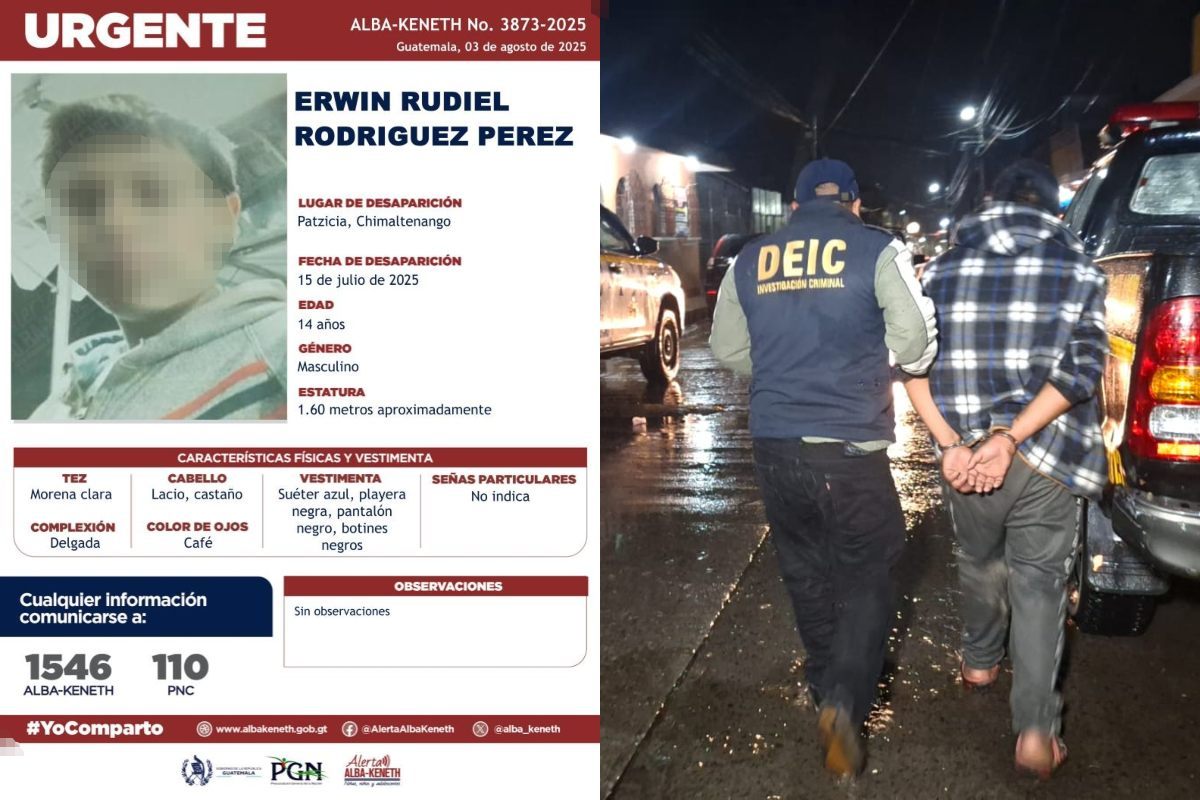 Rescatan a menor con alerta Alba Keneth que estaba encerrado en una casa en Tecpán