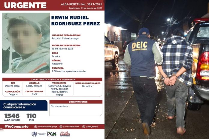 Agentes de DEIC y fiscales del MP realizan el rescate de un menor tras allanamiento en Tecpán, reportan la captura de un hombre que impedía la investigación