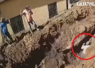 Cámara de seguridad capta el momento en que trabajador queda soterrado en Alta Verapaz