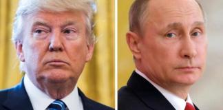 El presidente de Estados Unidos, Donald Trump, recibió de manera emotiva a su homólogo de Rusia, Vladímir Putin. Foto La Hora: EFE.