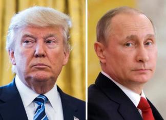 El presidente de Estados Unidos, Donald Trump, recibió de manera emotiva a su homólogo de Rusia, Vladímir Putin. Foto La Hora: EFE.