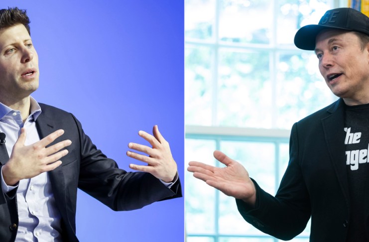 Combo de fotografías de archivo que muestra al director general de OpenAI, Sam Altman (i), y el empresario Elon Musk.. Foto La Hora: EFE