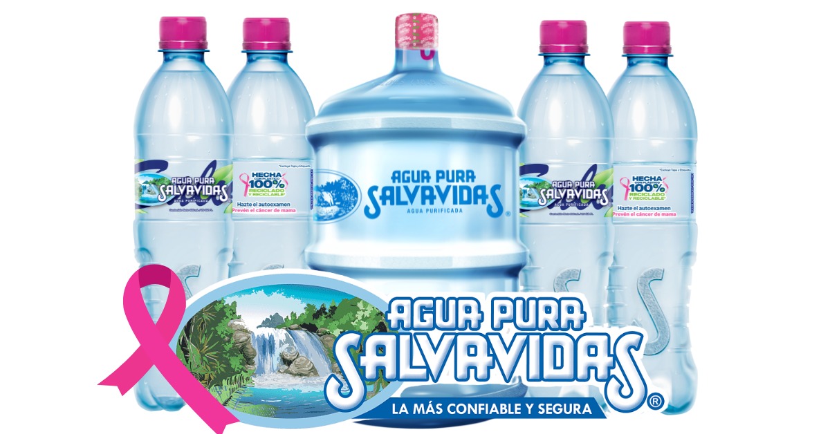 Las tapas rosadas son símbolos visibles del compromiso de Agua Pura Salvavidas con la prevención del cáncer de mama. Arte: La Hora