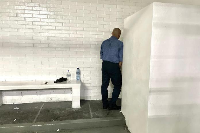 Carlos Rolando Rodas Aldana en Torre de Tribunales tras su captura.