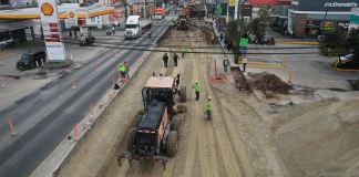 Los trabajos en la Calle Martí avanzan, según informó el jefe edil, Ricardo Quiñónez. Foto: Alcalde de Ricardo Quiñónez