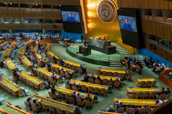 Fotografía de archivo de la Asamblea General de la ONU. Foto La Hora: EFE