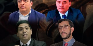 ¿Quiénes son los jueces sancionados por EE. UU. y que fueron reconocidos por el día del juez? Diseño: La Hora / Alejandro Ramírez.