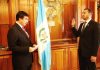 A puerta cerrada, el presidente del OJ, Teódulo Cifuentes, juramentó al nuevo secretario de la CSJ, Emanuel Molina Castañeda. Foto La Hora: OJ