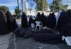 Durante varias semanas, integrantes de la secta Lev Tahor protestaron tras la institucionalización de los menores de edad. Foto La Hora: Fabricio Alonzo