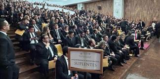 El 13 de octubre de 2024 fueron juramentados los magistrados suplentes de Salas de Apelaciones, de donde ahora se eligieron nuevos integrantes para las nuevas salas. Foto La Hora: Daniel Ramírez