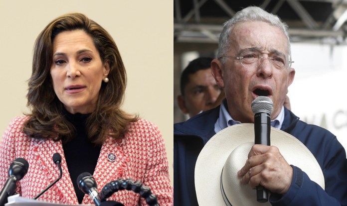 La congresista republicana de Estados Unidos, María Elvira Salazar, habló de la condena contra el expresidente colombiano, Alvaro Uribe. Foto La Hora: EFE