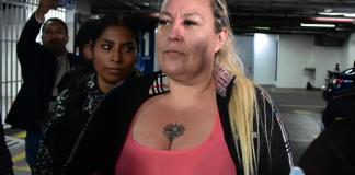 Maria Marta Castañeda Torres fue capturada la tarde de el miércoles 27 de agosto por la Policía Nacional Civil (PNC). Foto La Hora: Daniel Ramírez