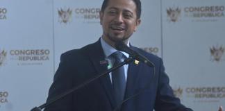 El presidente del Congreso, Nery Ramos, fue optimista al indicar que la iniciativa de ley contra lavado de dinero puede conocerse este 26 de agosto. Foto: La Hora / Fabricio Alonzo