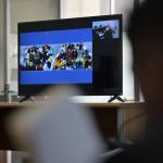 34 reos que se amotinaron en Gaviotas se presentaron a la audiencia vía videoconferencia. Foto: Fabricio Alonzo