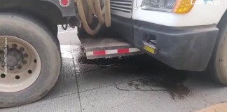 Colisión entre tráileres provoca caos vehicular en la cuesta de Villalobos La PMT del municipio de Villa Nueva indicó que se registró un accidente de tránsito en la cuesta de Villa Lobos. Foto La Hora: PMT Villa Nueva