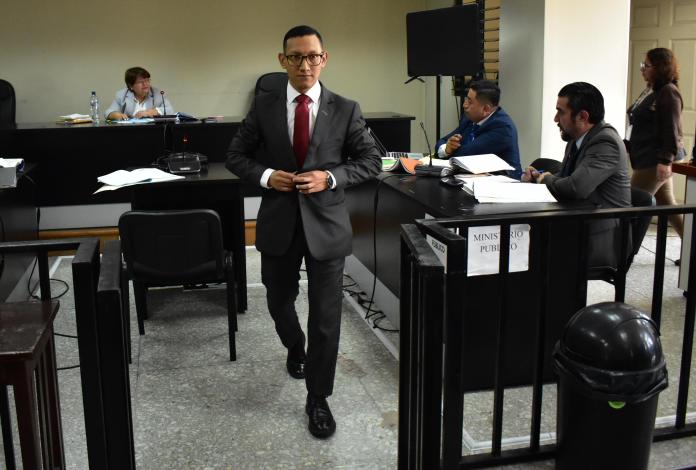 Ronald Alberto Abaj Letona, ex procurador y asistente del despacho de su tío, el abogado de Erick Melgar Padilla. Foto La Hora: Daniel Ramírez.