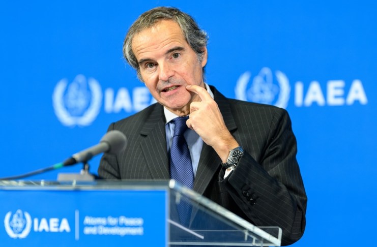 Director general de la OIEA, Rafael Mariano Grossi en una conferencia en Viena. Foto La Hora: EFE