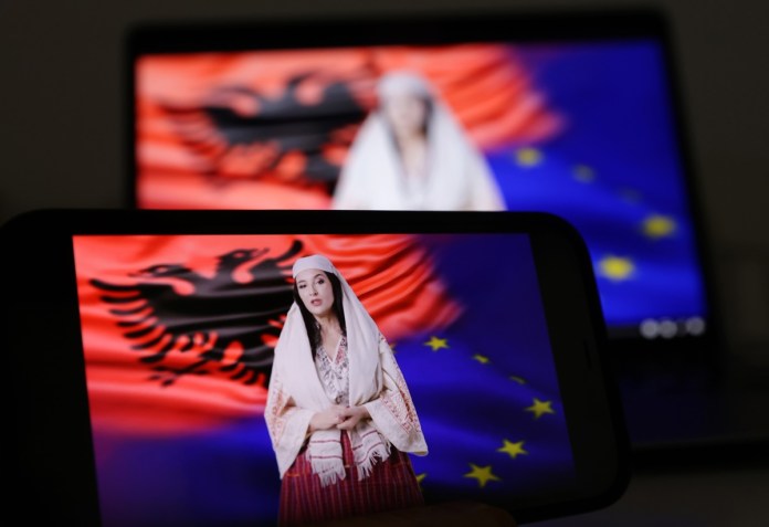 Captura de pantalla de la IA Diella, la cual fue nombrada como ministra en Albania. Foto La Hora: EFE