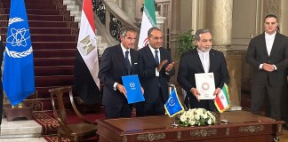Irán y el Organismo Internacional de la Energía Atómica (OIEA) firmaron acuerdo de cooperación nuclear. Foto La Hora: EFE