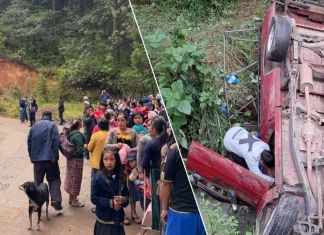 Accidente en Momostenango que dejó a 9 personas heridas, entre ellos, la mayoría niños y niñas. Foto La Hora: FB Momo Tradiciones