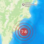 Emiten alerta de tsunami por sismo de 7.2 registrado en la península de Kamchatka en Rusia. Foto La Hora: Sky Alert