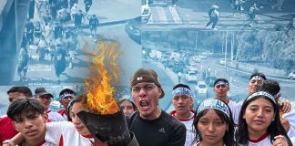 Recorrido de antorchas de este 12 de septiembre. Arte La Hora: Francisco Altán