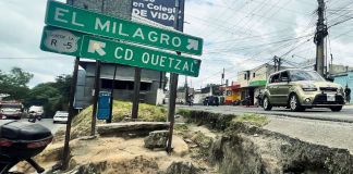 Paso a desnivel Mixco, cuchilla El Milagro. Foto La Hora: Yesica Peña