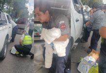 Bomberos Aeronáuticos asisten parto en plena vía pública del bulevar Juan Pablo II