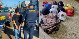 La detención se llevó a cabo tras una persecución en el barrio La Iglesia, municipio de Barberena, Santa Rosa. Foto La Hora: PNC