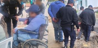 Hombres que fingían discapacidad para pedir dinero en mercado de Quiché son capturados por PNC