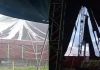 "Se nos vino un gran aire": Circo Mónaco es destruido por las lluvias. Foto La Hora: Capturas.
