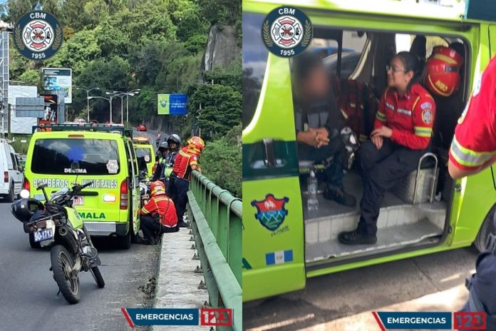 Bomberos Municipales evitan tragedia en puente con dirección a San Cristóbal