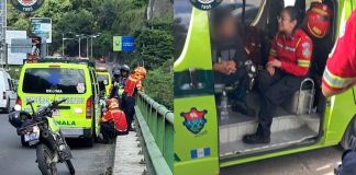 Bomberos Municipales evitan tragedia en puente con dirección a San Cristóbal