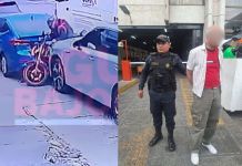 Camioneta embiste violentamente a motorista en zona 9 capitalina