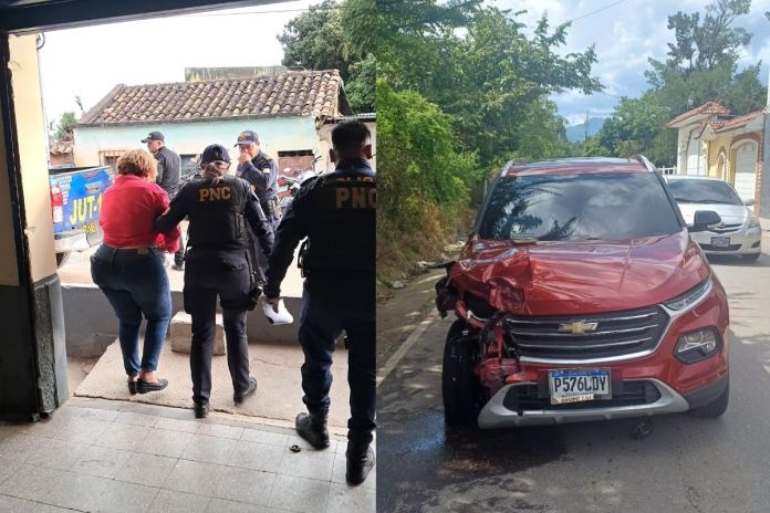 Capturan a mujer presuntamente por el delito de lavado de dinero u otros activos. Foto La Hora: PNC.
