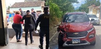 Capturan a mujer presuntamente por el delito de lavado de dinero u otros activos. Foto La Hora: PNC.