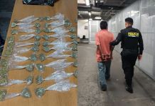 PNC recaptura a supuesto distribuidor de droga en La Terminal con 21 antecedentes