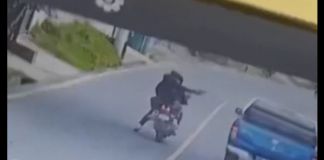 Sicarios realizan ataque armado en Santa Catarina Pinula por presunta extorsión. Foto La Hora: Captura de pantalla