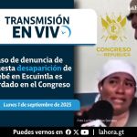 Caso de denuncia de supuesta desaparición de bebé en Escuintla es abordado en el Congreso. Foto La Hora: Redes Sociales.