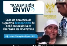 Caso de denuncia de supuesta desaparición de bebé en Escuintla es abordado en el Congreso. Foto La Hora: Redes Sociales.