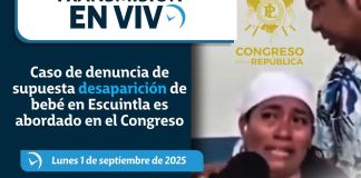 Caso de denuncia de supuesta desaparición de bebé en Escuintla es abordado en el Congreso. Foto La Hora: Redes Sociales.