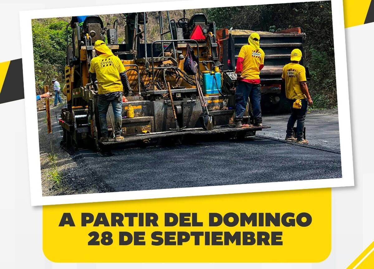 CIV anuncia cierre parcial de la CA-9 Sur desde este domingo por trabajos de reparación