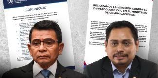 Ministro de Comunicaciones, Miguel Díaz Bobadilla, y el diputado José Chic de la bancada VOS