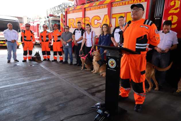 Binomios caninos de Bomberos Voluntarios reciben certificación internacional en búsquedas de víctimas extraviadas