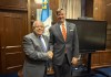 Canciller Carlos Ramiro Martínez y subsecretario de Estado, Christopher Landau. Foto La Hora: Ministerio de Relaciones Exteriores (Minex)