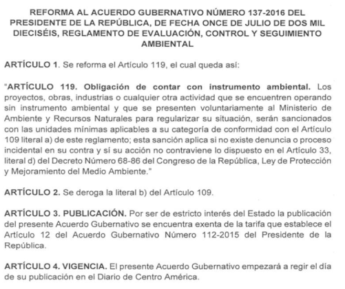 reglamento ambiental