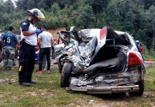Fuerte colisión en la ruta Interamericana.